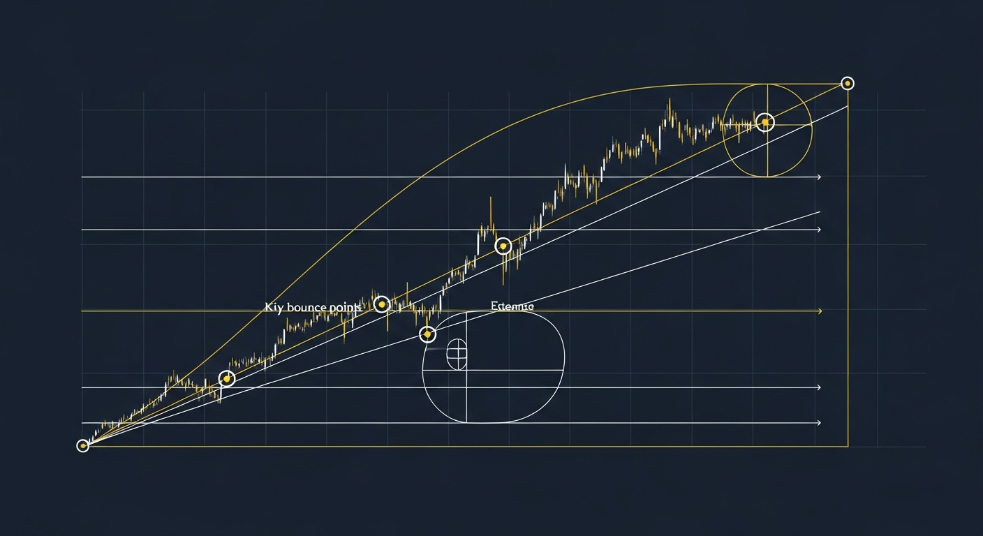 Fibonacci extension levels beyond the swing high with profit targets