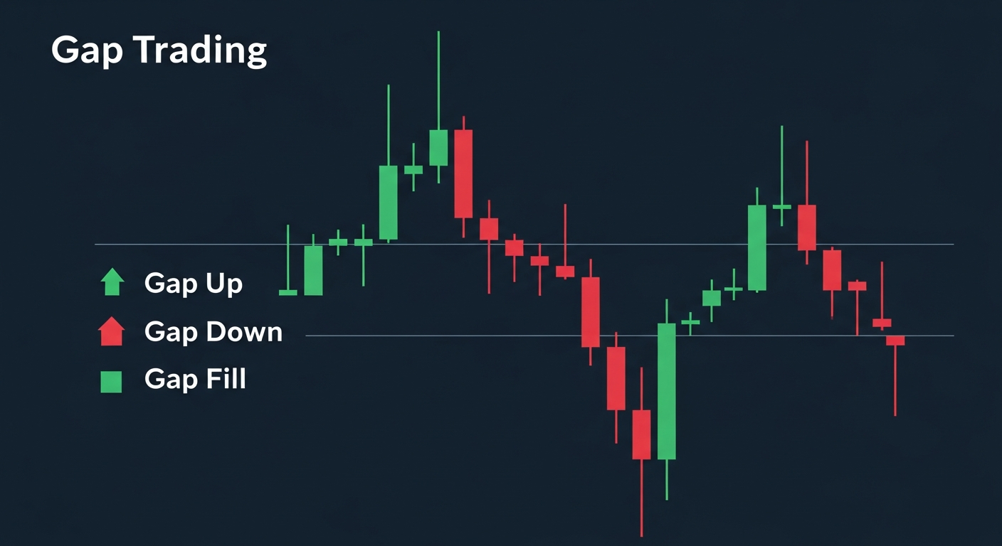 Different gap types: common, breakaway, runaway, and exhaustion gaps