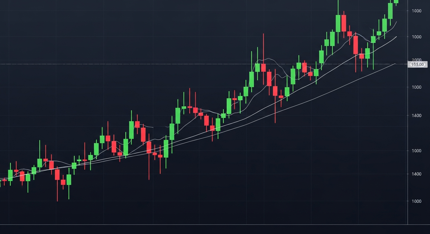 Heikin Ashi smoothed candlestick chart showing clear trend direction