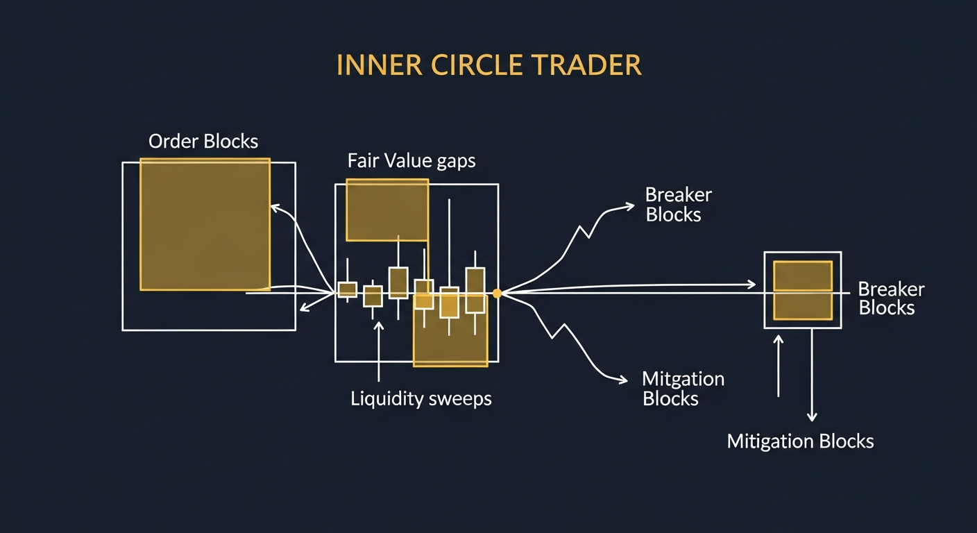 ICT breaker blocks and order block mitigation zones